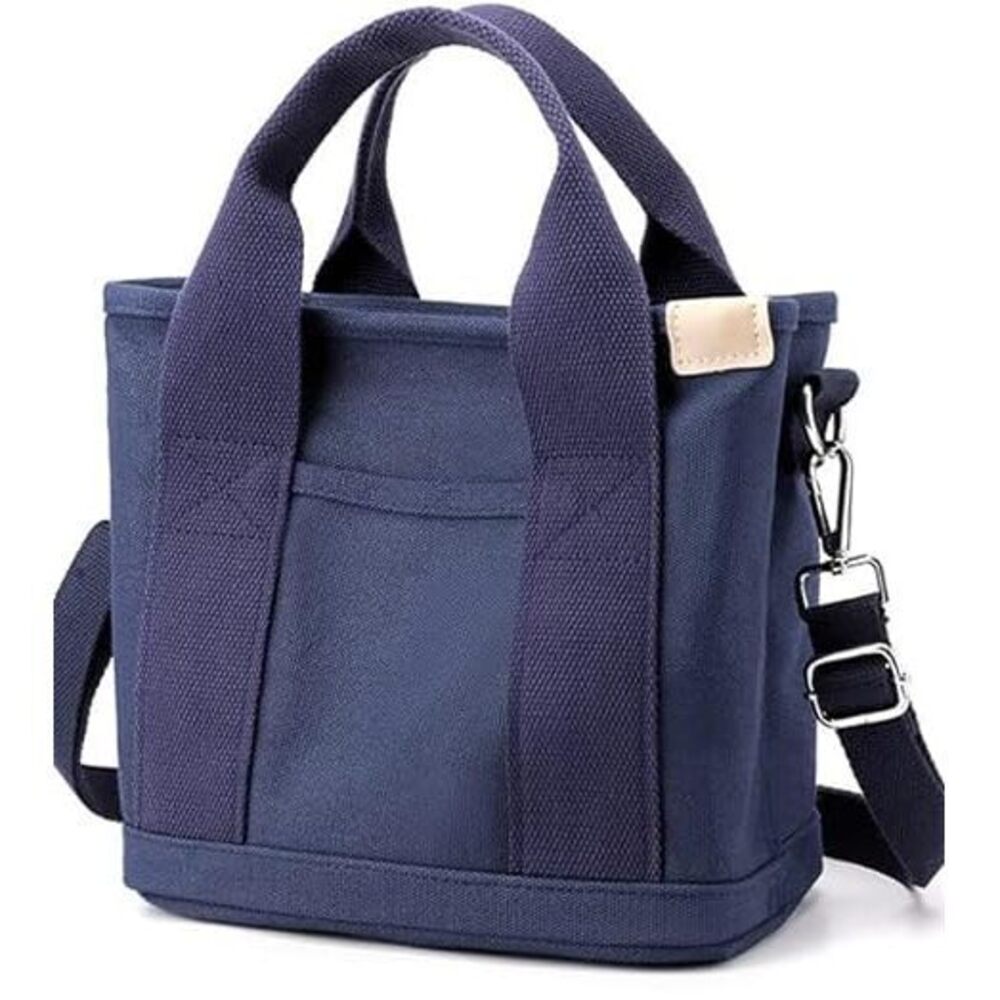 4099 Small Tote Bag with Zipper, 2024 Canvas Multi-Pocket Crossbody Bag